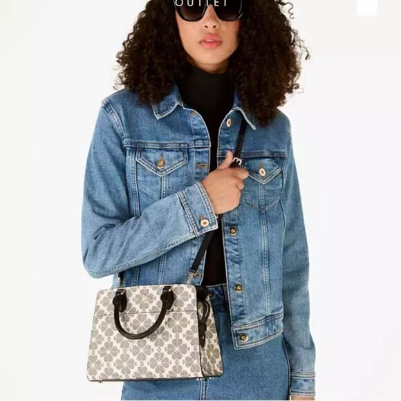 Kate Spade Signature Spade Flower Small Satchel Crossbody Bag Purse - Picture 9 of 12